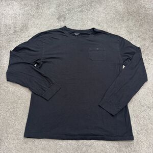 Zimmerli x Swiss First Basic Long Sleeve T-Shirt Men Large Black Crew Pocket Tee